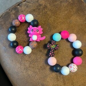 Colorful Beaded Bracelets with Cute Charms B102